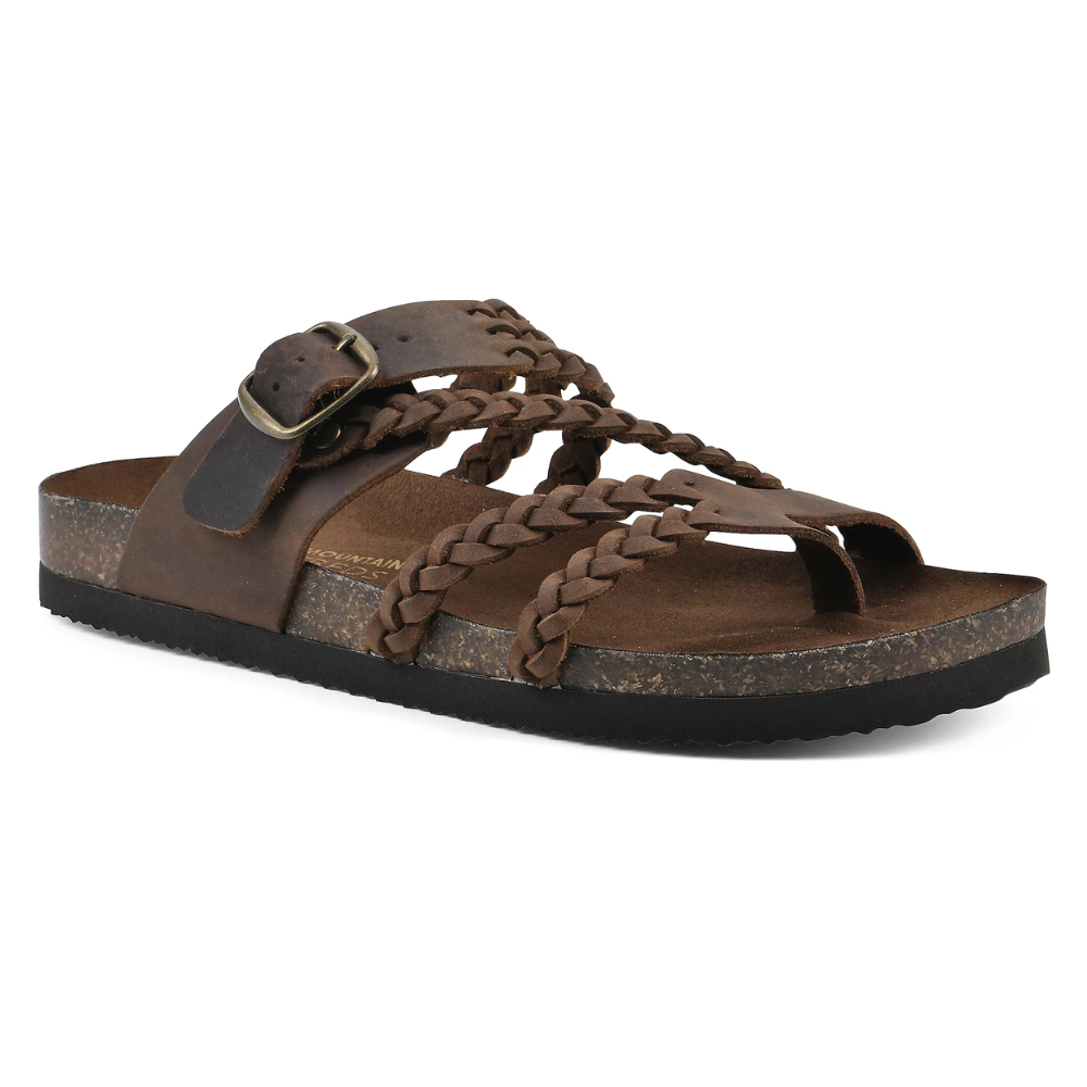 Hayleigh | Sandalias de tiras trenzadas – Caqui