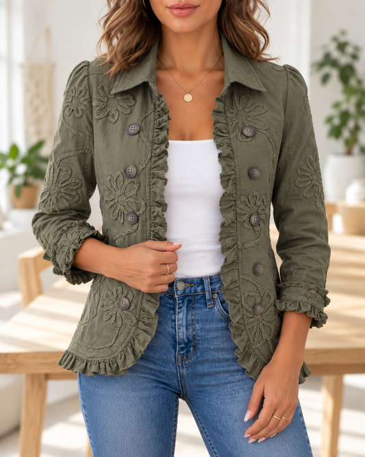 Olivia · Chaqueta bordada floral