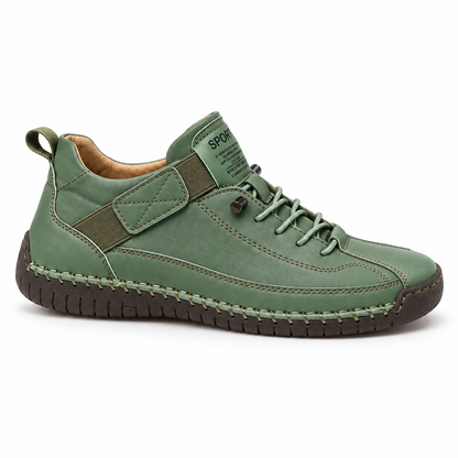 Valentine, zapatillas verdes con cordones: perfil lateral.